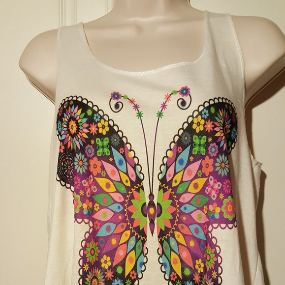 Mexicali Blues Tops - Butterfly tank top Size small Mexicali Blues